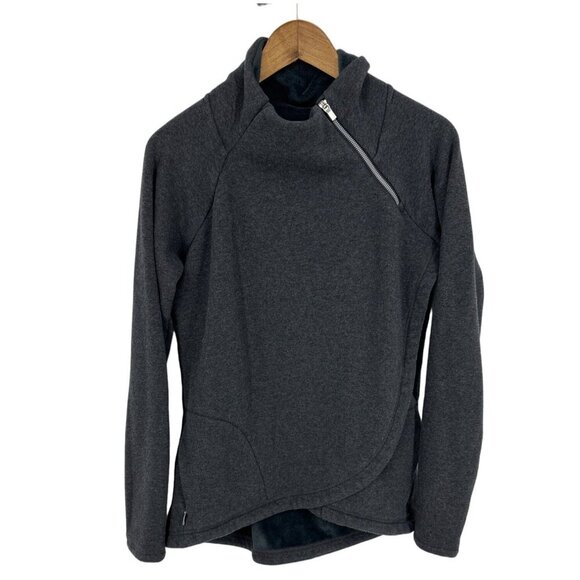 ATHLETA Cozy Karma Asymmetric Pullover Fleece Surplice Athlesure Size M - Picture 1 of 9